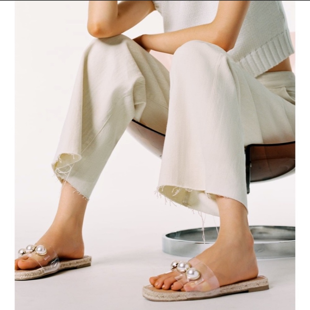 Zara Vinyl and Jute slides